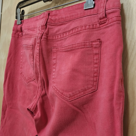 Stretch Neon Salmon Jeans - Picture 5 of 8